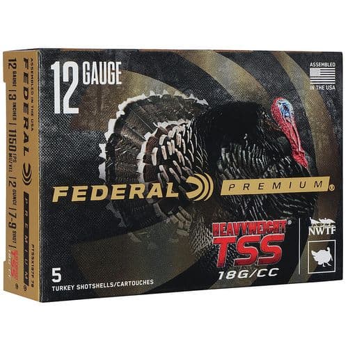 Federal PTSSX197F79 Premium Heavyweight TSS 12 Gauge 3" 2 oz 7,9 Shot 5 Bx/50 Cs Federal PTSSX197F79 Premium Heavyweight TSS 12 Gauge 3" 2 oz 7,9 Shot 5 Bx/50 Cs