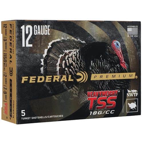 Federal PTSSX197F79 Premium Heavyweight TSS 12 Gauge 3" 2 oz 7,9 Shot 5 Bx/50 Cs Federal PTSSX197F79 Premium Heavyweight TSS 12 Gauge 3" 2 oz 7,9 Shot 5 Bx/50 Cs