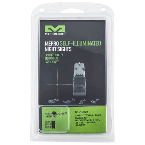 Meprolight USA 102243107 Mepro Tru-Dot R4E Optimized Duty Sights Fixed Tritium Green Black Frame for Glock Meprolight USA 102243107 Mepro Tru-Dot R4E Optimized Duty Sights Fixed Tritium Green Black Frame for Glock