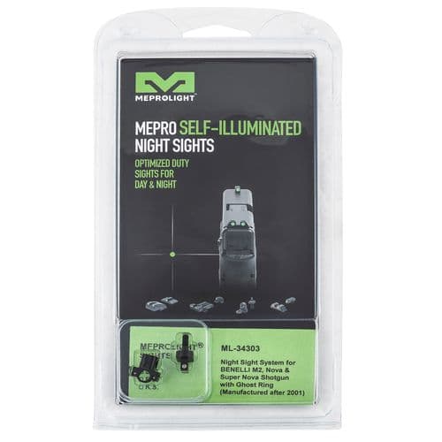 Meprolight USA 1343033101 Mepro Tru-Dot Shotgun Sights Self-Illuminated Fixed Green Tritium Front & Rear Black Frame for Benelli M2, Nova Meprolight USA 1343033101 Mepro Tru-Dot Shotgun Sights Self-Illuminated Fixed Green Tritium Front & Rear Black Frame for Benelli M2, Nova