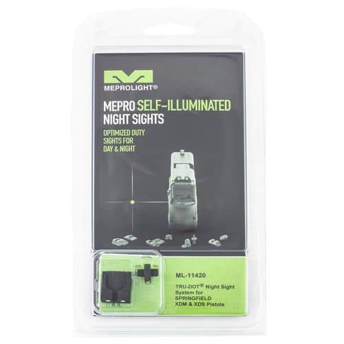Meprolight USA 114203101 Mepro Tru-Dot Fixed Sights Self-Illuminated Green Tritium Front & Rear with Black Frame for Springfield XD-M, XD-S Meprolight USA 114203101 Mepro Tru-Dot Fixed Sights Self-Illuminated Green Tritium Front & Rear with Black Frame for Springfield XD-M, XD-S