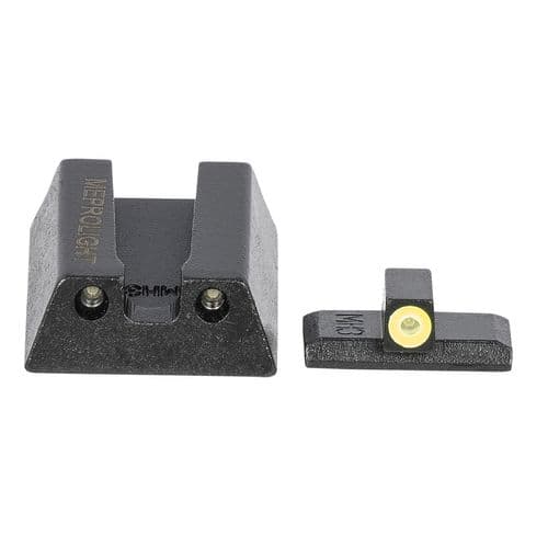 Meprolight USA 415453121 Mepro Hyper-Bright Self-Illuminated Sights Fixed Tritium Yellow Front, Green Rear Black Frame for HK 45, 45C, VP9 Meprolight USA 415453121 Mepro Hyper-Bright Self-Illuminated Sights Fixed Tritium Yellow Front, Green Rear Black Frame for HK 45, 45C, VP9