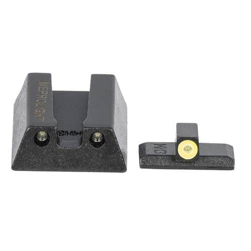 Meprolight USA 415453121 Mepro Hyper-Bright Self-Illuminated Sights Fixed Tritium Yellow Front, Green Rear Black Frame for HK 45, 45C, VP9 Meprolight USA 415453121 Mepro Hyper-Bright Self-Illuminated Sights Fixed Tritium Yellow Front, Green Rear Black Frame for HK 45, 45C, VP9