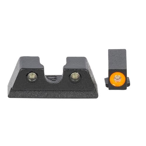 Meprolight USA 402203131 Mepro Hyper-Bright Self-Illuminated Sights Fixed Tritium Orange Front, Green Rear Black Frame for Glock 42,43,43X,48 Meprolight USA 402203131 Mepro Hyper-Bright Self-Illuminated Sights Fixed Tritium Orange Front, Green Rear Black Frame for Glock 42,43,43X,48