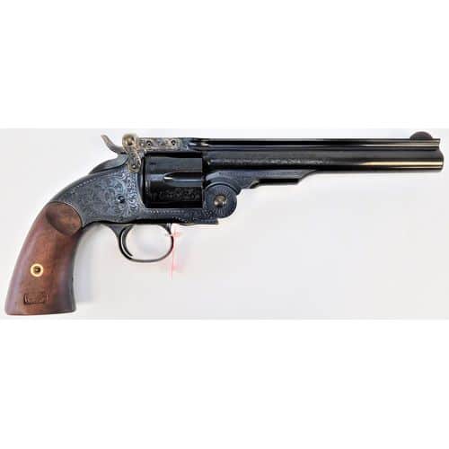 Taylors & Company 0850E14 Second Model Schofield 45 Colt (LC) 6rd 7" Blued Engraved Steel Walnut Grip Taylors & Company 0850E14 Second Model Schofield 45 Colt (LC) 6rd 7" Blued Engraved Steel Walnut Grip