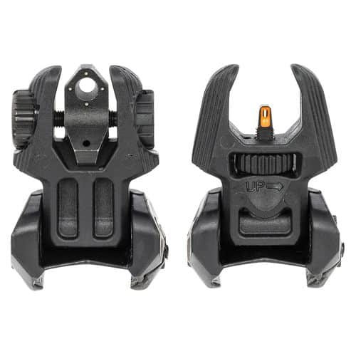 Meprolight USA 403240 Mepro FUBS Self-Illuminated Sights Flip Up Green Tritium with Orange Front, Green Tritium Rear with Black Frame for AR-15 Meprolight USA 403240 Mepro FUBS Self-Illuminated Sights Flip Up Green Tritium with Orange Front, Green Tritium Rear with Black Frame for AR-15