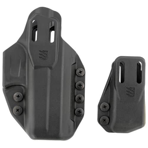 Blackhawk 416102BK Stache Premium Kit IWB Size 02 Black Polymer Belt Clip Compatible w/Glock 19/23/32/44/45 Includes Mag Carrier Ambidextrous Blackhawk 416102BK Stache Premium Kit IWB Size 02 Black Polymer Belt Clip Compatible w/Glock 19/23/32/44/45 Includes Mag Carrier Ambidextrous