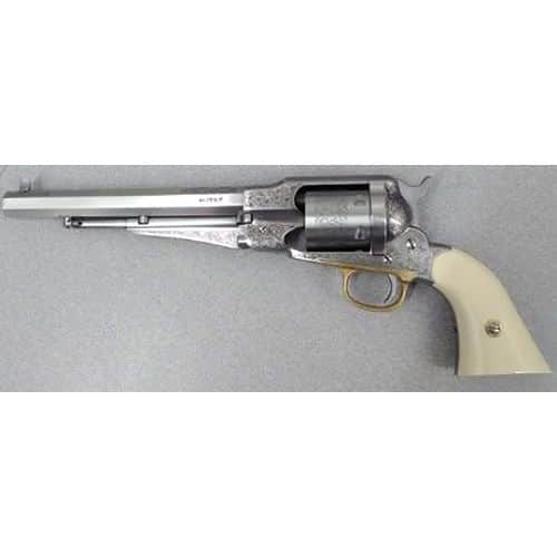 Taylors & Company 1000WLG47 1858 Remington Conversion 45 Colt (LC) 6rd 8" Blued Engraved Steel 2-Piece Ivory Grip Taylors & Company 1000WLG47 1858 Remington Conversion 45 Colt (LC) 6rd 8" Blued Engraved Steel 2-Piece Ivory Grip