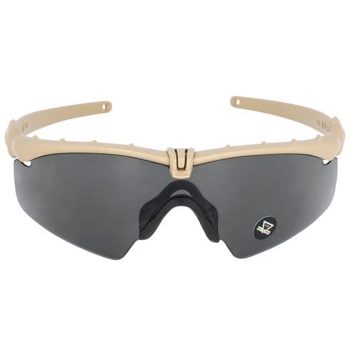 Oakley 00914605 Ballistic M Frame 3.0 Bone Hybrid Gray Lens with Bone Wraparound Frame for Adults Oakley 00914605 Ballistic M Frame 3.0 Bone Hybrid Gray Lens with Bone Wraparound Frame for Adults