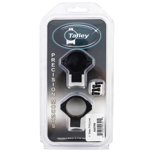 Talley 930759 Scope Ring Set Tikka T1X Low 1" Black Aluminum Talley 930759 Scope Ring Set Tikka T1X Low 1" Black Aluminum
