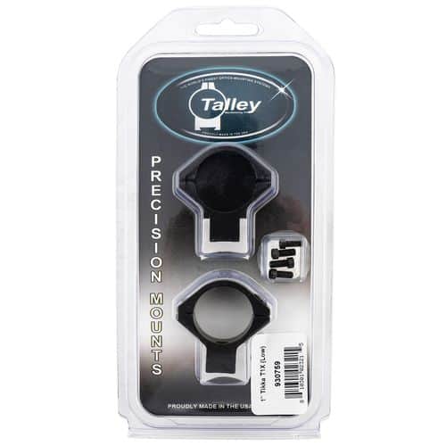 Talley 930759 Scope Ring Set Tikka T1X Low 1" Black Aluminum Talley 930759 Scope Ring Set Tikka T1X Low 1" Black Aluminum
