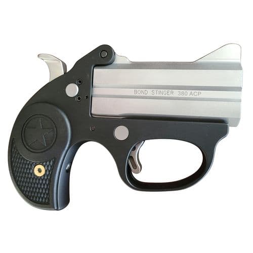 Bond Arms BASL Stinger 380 ACP 3" Matte Stainless Barrel 2rd Black Anodized Frame with Black Rubber Grip Bond Arms BASL Stinger 380 ACP 3" Matte Stainless Barrel 2rd Black Anodized Frame with Black Rubber Grip