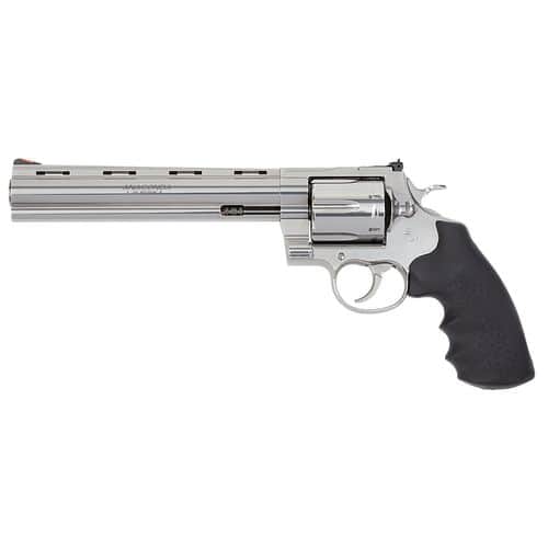 Colt Mfg ANACONDA-SP8RTS Anaconda 44 Mag 6rd 8" Overall Semi-Bright Stainless Steel with Black Hogue Rubber Grip Colt Mfg ANACONDA-SP8RTS Anaconda 44 Mag 6rd 8" Overall Semi-Bright Stainless Steel with Black Hogue Rubber Grip