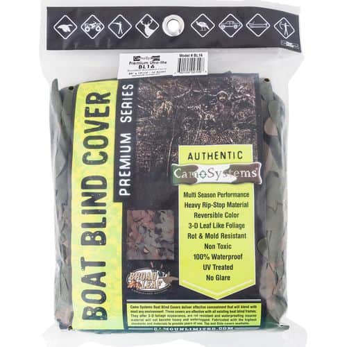 Camo Systems BL16 Broad Leaf Boat Concealment Woodland 59" x 19' Ripstop Camo Systems BL16 Broad Leaf Boat Concealment Woodland 59" x 19' Ripstop
