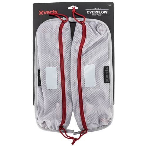 Vertx VTX5205AGYNA Overflow Mesh Pouch Nylon 15.5"W X 5.2"H White/Red Vertx VTX5205AGYNA Overflow Mesh Pouch Nylon 15.5"W X 5.2"H White/Red
