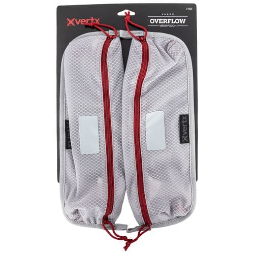 Vertx VTX5205AGYNA Overflow Mesh Pouch Nylon 15.5"W X 5.2"H White/Red 2 Vertx VTX5205AGYNA Overflow Mesh Pouch Nylon 15.5"W X 5.2"H White/Red 2