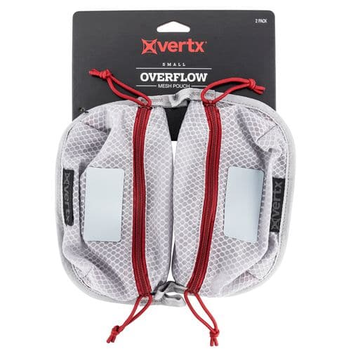 Vertx VTX5195AGYNA Overflow Mesh Pouch Nylon 8.5"W X 5"H White/Red Vertx VTX5195AGYNA Overflow Mesh Pouch Nylon 8.5"W X 5"H White/Red
