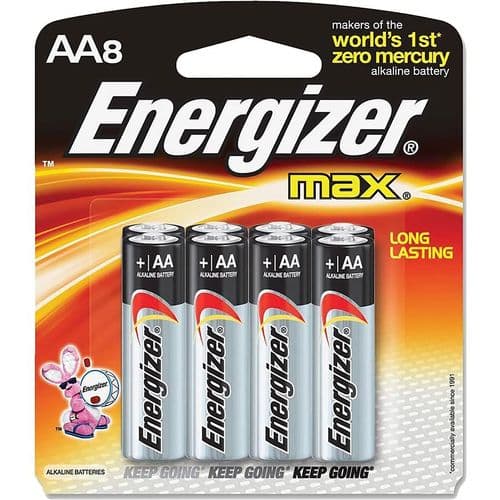 Energizer E91MP-8 AA Max 1.5 volts Alkaline Energizer E91MP-8 AA Max 1.5 volts Alkaline