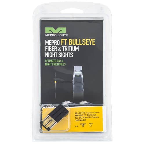 Meprolight USA 631163108 Mepro FT Bullseye Rear Sight Fixed Green Black Frame for Sig P365 (Except SAS) Meprolight USA 631163108 Mepro FT Bullseye Rear Sight Fixed Green Black Frame for Sig P365 (Except SAS)