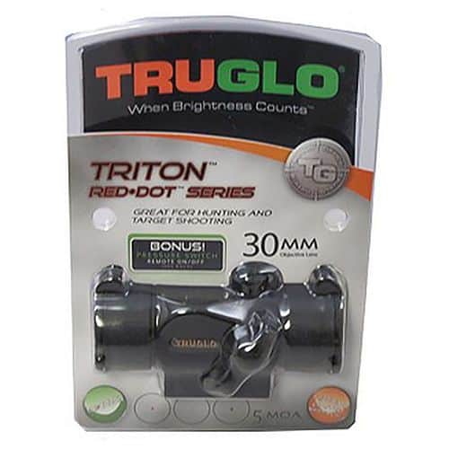 TruGlo TG-TG8230B Triton 1x30mm 5 MOA Illuminated Tri-Color Dot Black Anodized TruGlo TG-TG8230B Triton 1x30mm 5 MOA Illuminated Tri-Color Dot Black Anodized