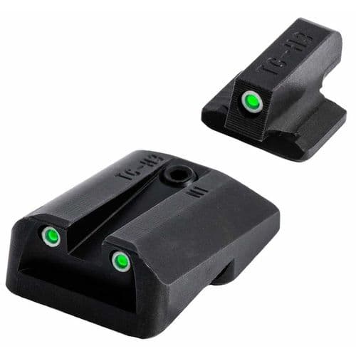 TruGlo TG-TG231F2W Tritium Pro Night Sights Square Green with White Outline Front/U-Notch Green Rear Nitride Fortress Frame for FN 40 FNX, FNP, FNS TruGlo TG-TG231F2W Tritium Pro Night Sights Square Green with White Outline Front/U-Notch Green Rear Nitride Fortress Frame for FN 40 FNX, FNP, FNS