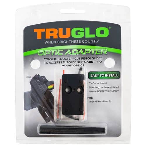TruGlo TG-TG8952D Red Dot Sight Adapter Nitride Fortress Black Leupold DeltaPoint Pro TruGlo TG-TG8952D Red Dot Sight Adapter Nitride Fortress Black Leupold DeltaPoint Pro