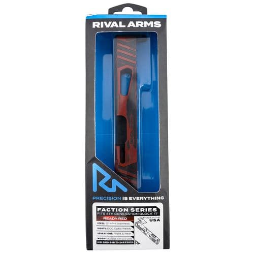 Rival Arms RA-RA12G106A Faction Series Slide A1 with Docter Cut Cerakote Ready Red 17-4 Stainless Steel for Glock 17 Gen4 Rival Arms RA-RA12G106A Faction Series Slide A1 with Docter Cut Cerakote Ready Red 17-4 Stainless Steel for Glock 17 Gen4