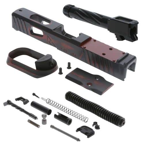 Rival Arms RA-RA13G203A Faction Series Slide A2 Build Kit for Glock 19 Gen3 9mm Luger Ready Red Finish with Docter Optic Cut Rival Arms RA-RA13G203A Faction Series Slide A2 Build Kit for Glock 19 Gen3 9mm Luger Ready Red Finish with Docter Optic Cut