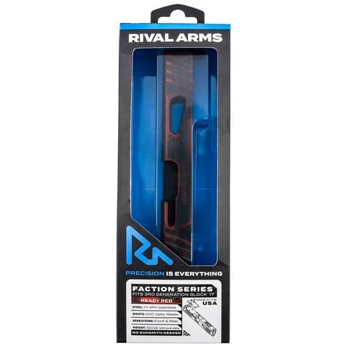 Rival Arms RA-RA12G105A Faction Series Slide A1 with Docter Cut Cerakote Ready Red 17-4 Stainless Steel for Glock 17 Gen3 Rival Arms RA-RA12G105A Faction Series Slide A1 with Docter Cut Cerakote Ready Red 17-4 Stainless Steel for Glock 17 Gen3