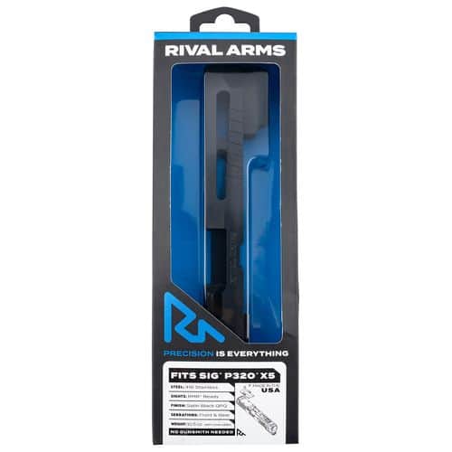 Rival Arms RA-RA10P501A Faction Series Slide A1 Sig P320 X-Five RMR Cut Cerakote Black 17-4 Stainless Steel Rival Arms RA-RA10P501A Faction Series Slide A1 Sig P320 X-Five RMR Cut Cerakote Black 17-4 Stainless Steel