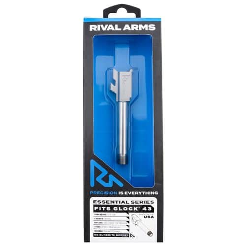 Rival Arms RA-RA22G302D Essential V2 Drop-In Barrel 9mm Luger 3.41" Stainless Steel Finish & Material with Threading for Glock 43 Rival Arms RA-RA22G302D Essential V2 Drop-In Barrel 9mm Luger 3.41" Stainless Steel Finish & Material with Threading for Glock 43