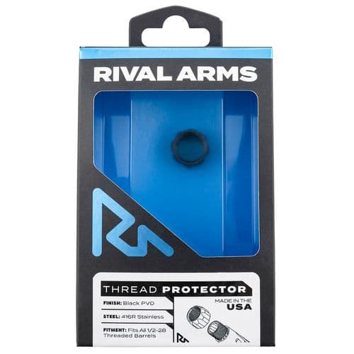 Rival Arms RA-RA300001A Thread Protector 9mm Luger Black PVD 416R Stainless Steel 1/2"-28 tpi Rival Arms RA-RA300001A Thread Protector 9mm Luger Black PVD 416R Stainless Steel 1/2"-28 tpi