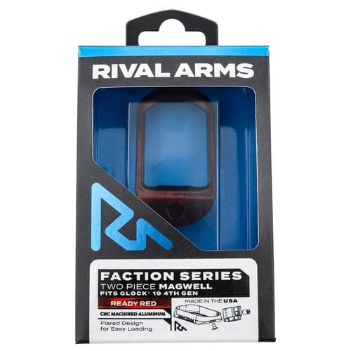 Rival Arms RA-RA71G211A Two Piece Magwell Aluminum Ready Red Anodized for Glock 19 Gen4 Rival Arms RA-RA71G211A Two Piece Magwell Aluminum Ready Red Anodized for Glock 19 Gen4
