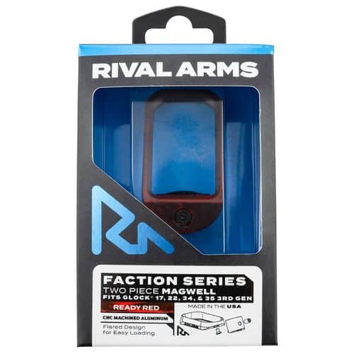 Rival Arms RA-RA71G101A Two Piece Magwell Aluminum Ready Red Anodized for Glock 17,22,34,35 Gen3 Rival Arms RA-RA71G101A Two Piece Magwell Aluminum Ready Red Anodized for Glock 17,22,34,35 Gen3