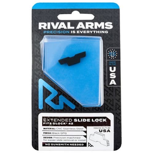 Rival Arms RA-RA80G004A Slide Lock Extended Black QPQ for Glock 42 Rival Arms RA-RA80G004A Slide Lock Extended Black QPQ for Glock 42