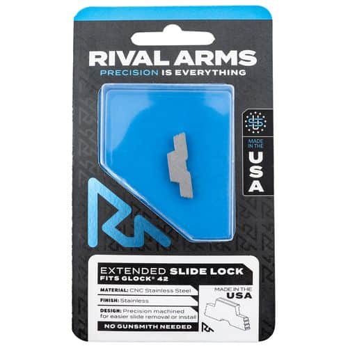 Rival Arms RA-RA80G004D Slide Lock Extended Polished Stainless for Glock 42 Rival Arms RA-RA80G004D Slide Lock Extended Polished Stainless for Glock 42