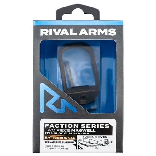 Rival Arms RA-RA71G211B Two Piece Magwell Aluminum Battle Bronze Anodized for Glock 19 Gen4 Rival Arms RA-RA71G211B Two Piece Magwell Aluminum Battle Bronze Anodized for Glock 19 Gen4