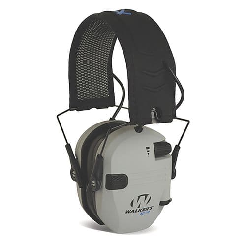 Walker's WP-XDRSEM-BT-GY Razor X-TRM Digital Muff with Bluetooth 21 dB Over the Head Polymer Gray Ear Cups with Black Headband & White Logo Walker's WP-XDRSEM-BT-GY Razor X-TRM Digital Muff with Bluetooth 21 dB Over the Head Polymer Gray Ear Cups with Black Headband & White Logo