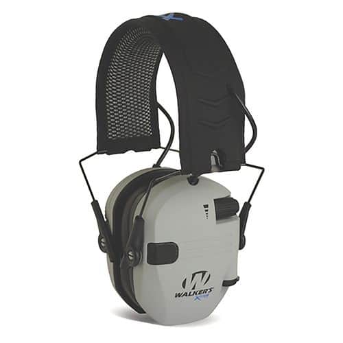 Walker's WP-XDRSEM-BT-GY Razor X-TRM Digital Muff with Bluetooth 21 dB Over the Head Polymer Gray Ear Cups with Black Headband & White Logo Walker's WP-XDRSEM-BT-GY Razor X-TRM Digital Muff with Bluetooth 21 dB Over the Head Polymer Gray Ear Cups with Black Headband & White Logo