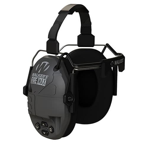 Walkers GWP-DFM-BTN Firemax Digital BFN Muff Polymer Black Ear Cups with Black Headband & White Logo Walkers GWP-DFM-BTN Firemax Digital BFN Muff Polymer Black Ear Cups with Black Headband & White Logo