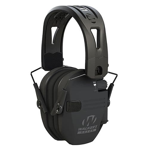 Walker's GWP-RSEMRH RAZR Razor Slim Electronic Muff 23 dB Over the Head Polymer Black Ear Cups with Black Tacti-Grip Headband Walker's GWP-RSEMRH RAZR Razor Slim Electronic Muff 23 dB Over the Head Polymer Black Ear Cups with Black Tacti-Grip Headband