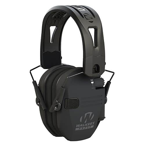 Walker's GWP-RSEMRH RAZR Razor Slim Electronic Muff 23 dB Over the Head Polymer Black Ear Cups with Black Tacti-Grip Headband Walker's GWP-RSEMRH RAZR Razor Slim Electronic Muff 23 dB Over the Head Polymer Black Ear Cups with Black Tacti-Grip Headband