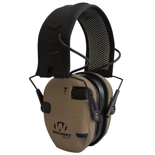 Walker's GWP-XRSEM-BB Razor X-TRM Digital Muff 21 dB Over the Head Polymer Battle Brown Ear Cups with Black Headband & White Logo Walker's GWP-XRSEM-BB Razor X-TRM Digital Muff 21 dB Over the Head Polymer Battle Brown Ear Cups with Black Headband & White Logo