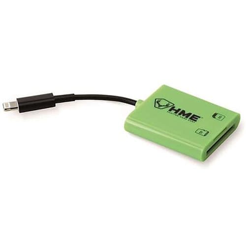 HME HMESDCRIOS Memory Card Reader iOS Fits iPhone/iPad Up To 256GB Black/Green HME HMESDCRIOS Memory Card Reader iOS Fits iPhone/iPad Up To 256GB Black/Green