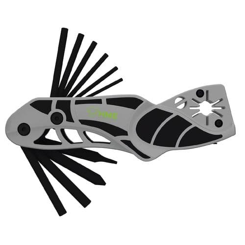 HME HMEATWRBH 14-In-1 Archery Multi-Tool Black/Gray Metal Folding Metal HME HMEATWRBH 14-In-1 Archery Multi-Tool Black/Gray Metal Folding Metal