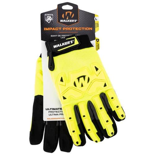 Walker's GWP-SF-HVFFIL2-SM Impact Protection Gloves Yellow/Black Synthetic/Synthetic Leather Small Walker's GWP-SF-HVFFIL2-SM Impact Protection Gloves Yellow/Black Synthetic/Synthetic Leather Small