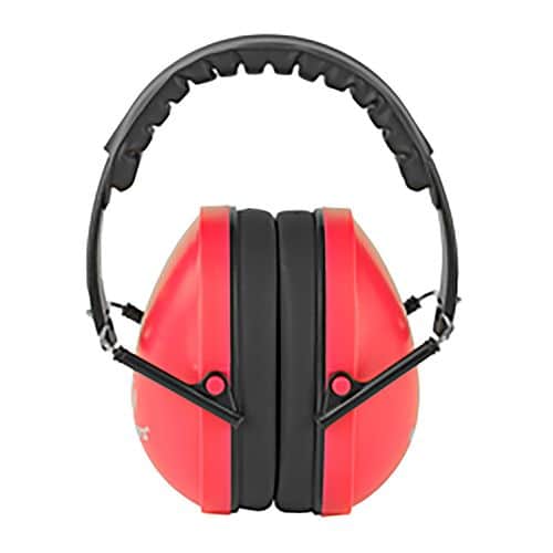 Walker's GWP-YWFM2-COR Folding Muff Polymer 23 dB Over the Head Coral Ear Cups with Black Headband for Youth, Women Walker's GWP-YWFM2-COR Folding Muff Polymer 23 dB Over the Head Coral Ear Cups with Black Headband for Youth, Women