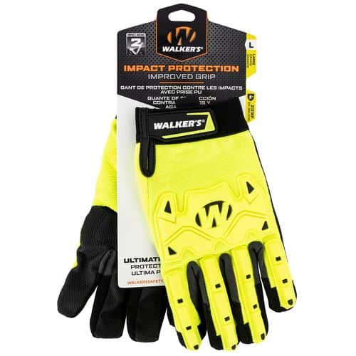 Walker's GWP-SF-HVFFPUIL2-LG Impact Resistance Gloves Yellow/Black Large Walker's GWP-SF-HVFFPUIL2-LG Impact Resistance Gloves Yellow/Black Large