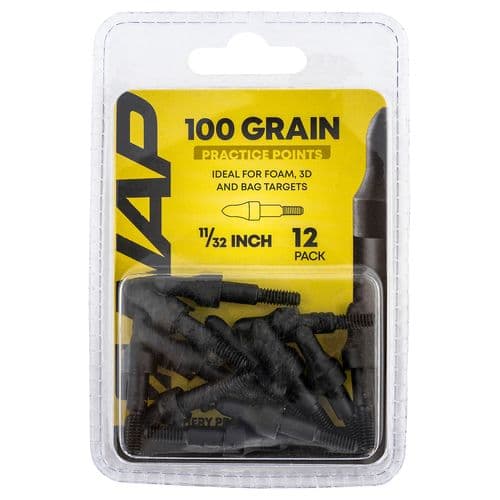 NAP NAP-60-P3DP-1132 3D Practice Points Field Tips Fixed 100 grain Black NAP NAP-60-P3DP-1132 3D Practice Points Field Tips Fixed 100 grain Black