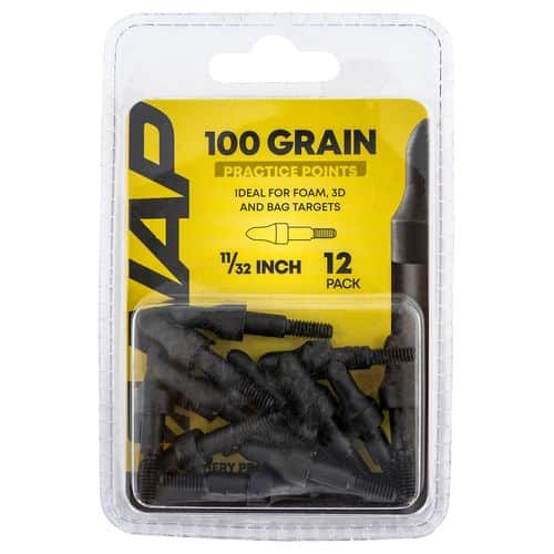 NAP NAP-60-P3DP-1132 3D Practice Points Field Tips Fixed 100 grain Black NAP NAP-60-P3DP-1132 3D Practice Points Field Tips Fixed 100 grain Black